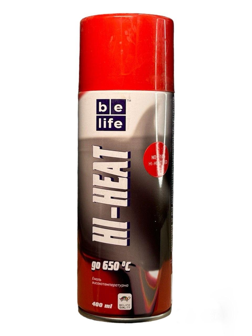Жаростійка аерозольна фарба Belife Hi-Heart Paint 400мл 1106 червона
