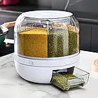 Великий на 10 літрів диспенсер обертовий для круп із зручним дозатором Лучшая цена, фото 7