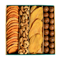 Подарунковий набір горіхів та сухофруктів mini Green