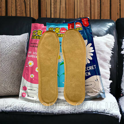 Комплект устілок 3 пари My Secret Garden одноразові грілки для ніг з хімічним підігрівом дія до 8 годин розмір 38-43, фото 2