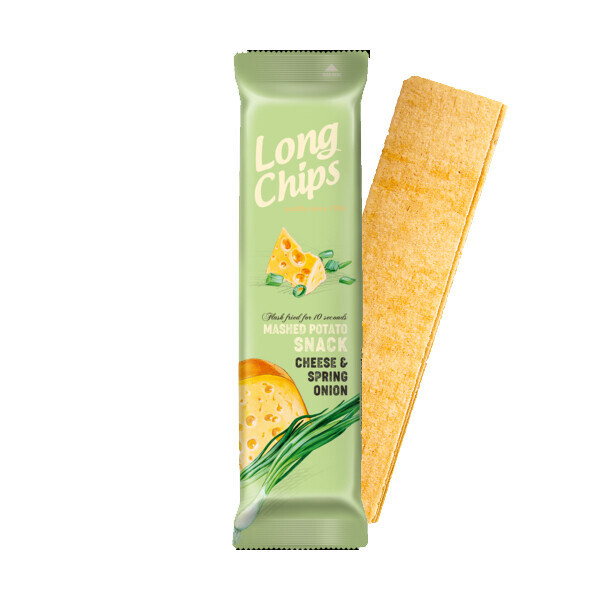 Чіпси Long Chips cheese spring onion сир та зелена цибуля, 75г