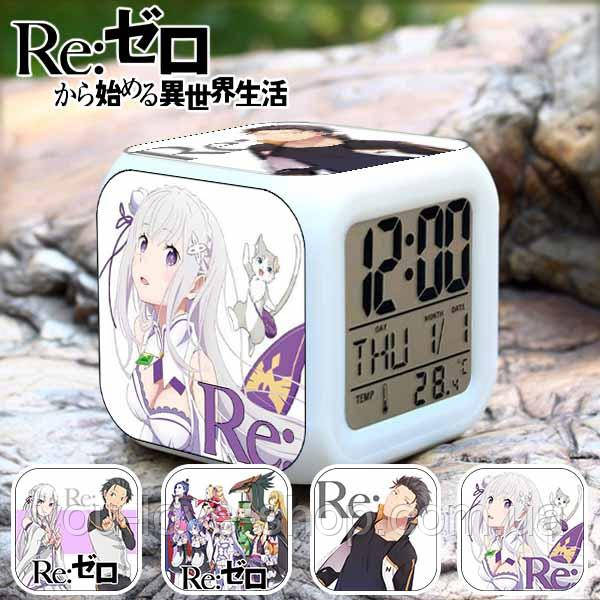 Настільний годинник Re:Zero "Персонажі" / Переродження: Життя з нуля в іншому світі