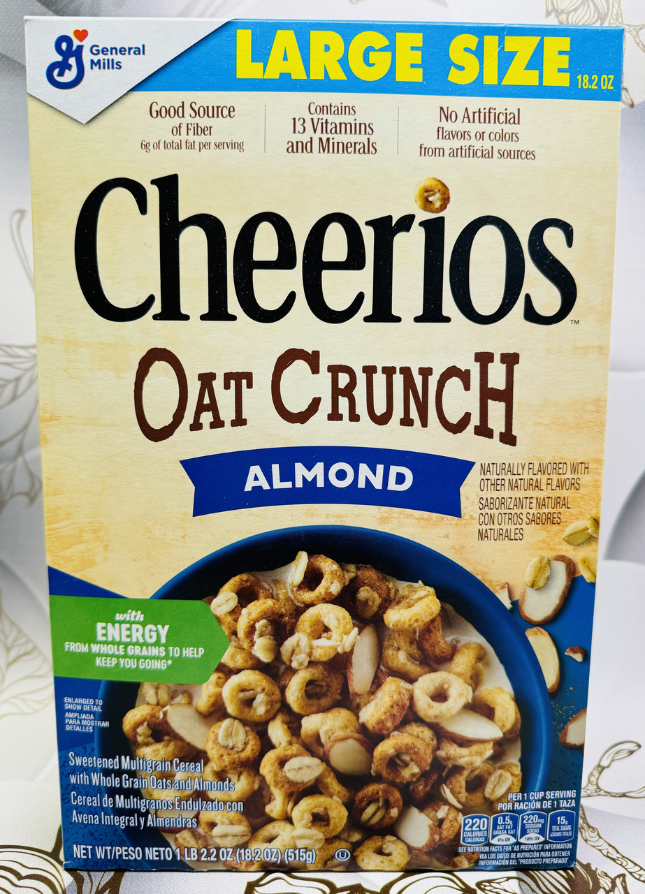 Сухий сніданок Cheerios вівсяні кільця з хрумким мигдалем