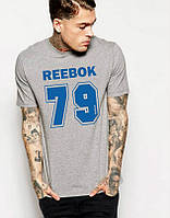 Хлопковая мужская футболка (Рибок) Reebok, с принтом