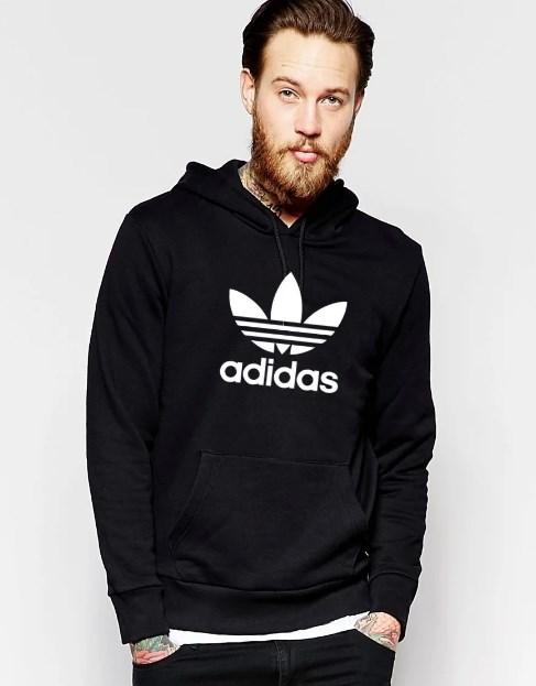 Бавовняна чоловіча кофта худі (Адідас) Adidas, з принтом