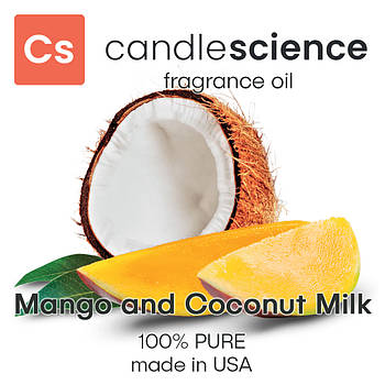 Аромаолія CandleScience - Mango and Coconut Milk (Манго та кокосове молоко), 5 мл