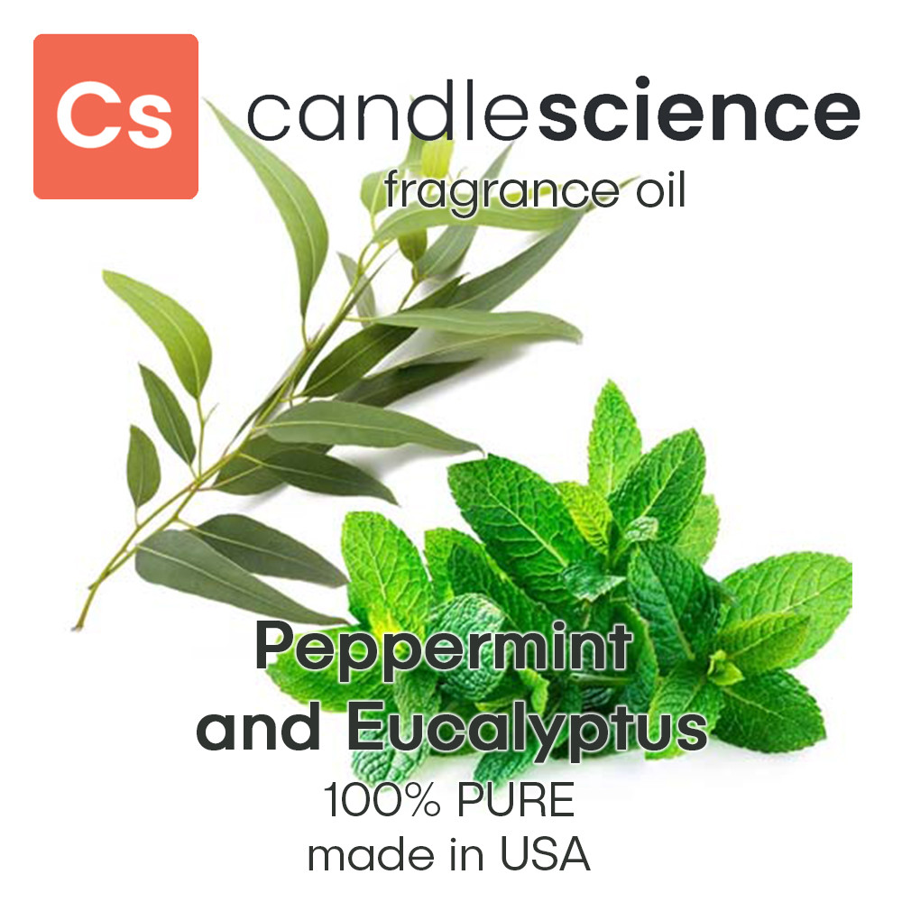 Аромаолія CandleScience - Peppermint and Eucalyptus (М'ята і евкаліпт), 5 мл