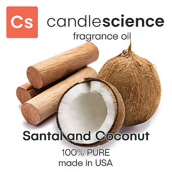 Аромаолія CandleScience - Santal and Coconut (Санталь і кокос), 5 мл