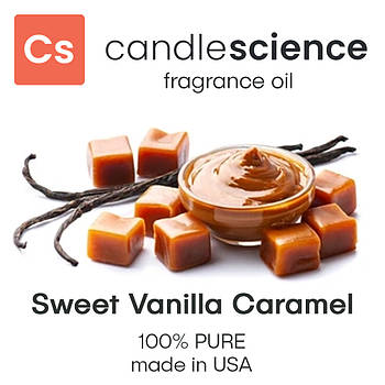 Аромаолія CandleScience - Sweet Vanilla Caramel (Солодка ваніль і карамель), 5 мл