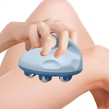 Роликовий-антицелюлітний масажер Body Shape Синій YU227, фото 3