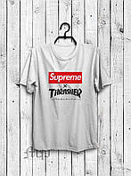 Хлопковая мужская футболка (Суприм) Supreme, с принтом