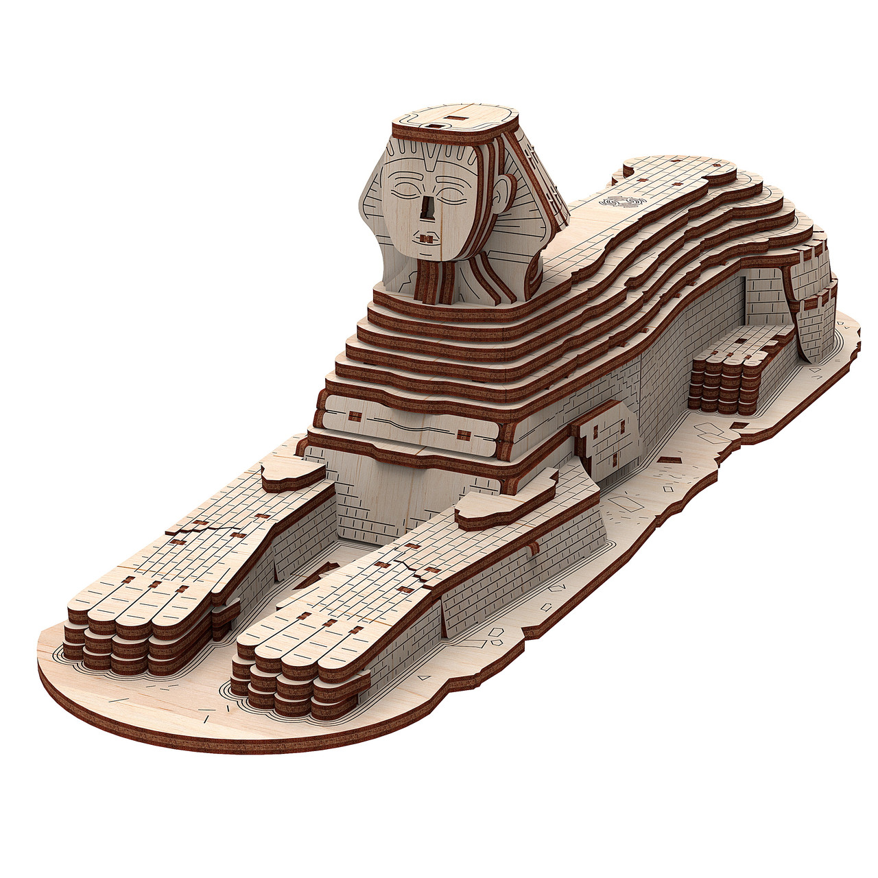 Конструктор, 3d пазл з дерева, навчальна, розвиваюча іграшка, гра, Сфінкс, фото 1