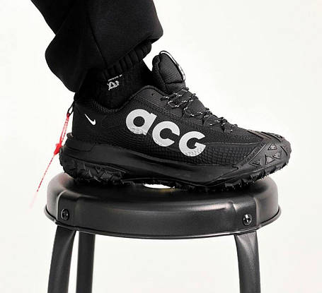 Кросівки чоловічі термо Nike ACG Mountain Fly 2 Gore-Tex Black White Найк Гор-Текс чорні шкіра термо осінь єврозима, фото 1