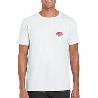 Хлопковая мужская футболка (Киа) Kia, с принтом