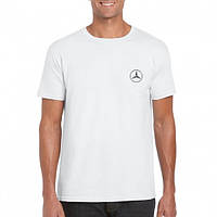 Хлопковая мужская футболка (Мерседес) Mercedes, с принтом