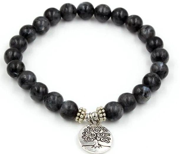 Браслет дерево життя із чорного шунгіту вулканічного каменю амулет оберіг, фото 1