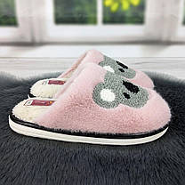 Тапочки жіночі домашні хутряні з коалою рожеві 4350, фото 5