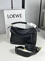 Сумка женская кожаная черная LOEWE Puzzle Bag 24 см сумка женская черная кожаная лое