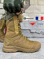 Зимние Берцы койот Salomon Quest 4D Forces High GTX coyot, зимние высокие берцы койот