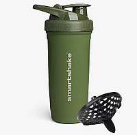 Шейкер спортивний SmartShake металевий Reforce Stainless Steel 30oz/900ml Army Green EXP