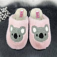 Тапочки жіночі домашні хутряні з коалою рожеві 4350, фото 3