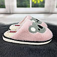 Тапочки жіночі домашні хутряні з коалою рожеві 4350, фото 5