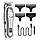 Набір для стрижки (машинка + тример) Surker Cordless Turbo Silver (SK-1616), фото 4