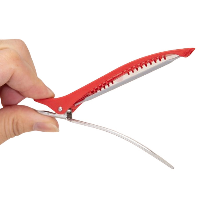 Кліпси-затискачі для волосся Hots Professional Dag Red 11 см, 6 шт (HP99001-RD), фото 1