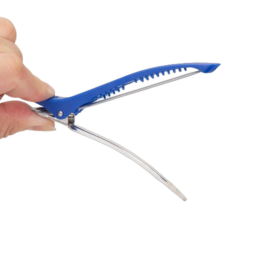 Кліпси-затискачі для волосся Hots Professional Dag Blue 11 см, 6 шт (HP99001-BLU), фото 1