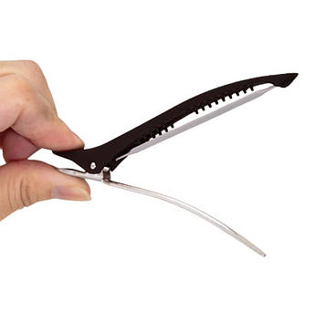 Кліпси-затискачі для волосся Hots Professional Dag Black 11 см, 6 шт (HP99001-BL)