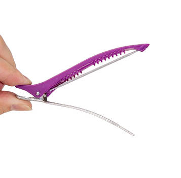 Кліпси-затискачі для волосся Hots Professional Dag Violet 11 см, 6 шт (HP99001-VIO)