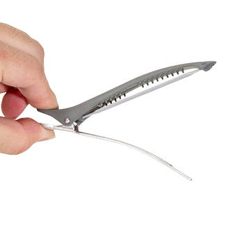 Кліпси-затискачі для волосся Hots Professional Dag Grey 11 см, 6 шт (HP99001-GRE)