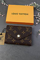 Женский классический кошелек Louis Vuitton коричневый. Бумажник LV