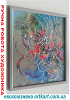 Картина абстракция маслом акрилом на холсте Картина в раме авторская интерьерная живопись Картина от художника