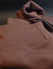 Лосини утепленні середній рубчик на флісі жіночі бежевого кольору, фото 2