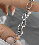 Жіночий срібний браслет з камінцями 1400.10р, фото 2