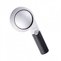 Ручная лупа Magnifier 5Х и 20Х, 75мм c подсветкой CH75-10L