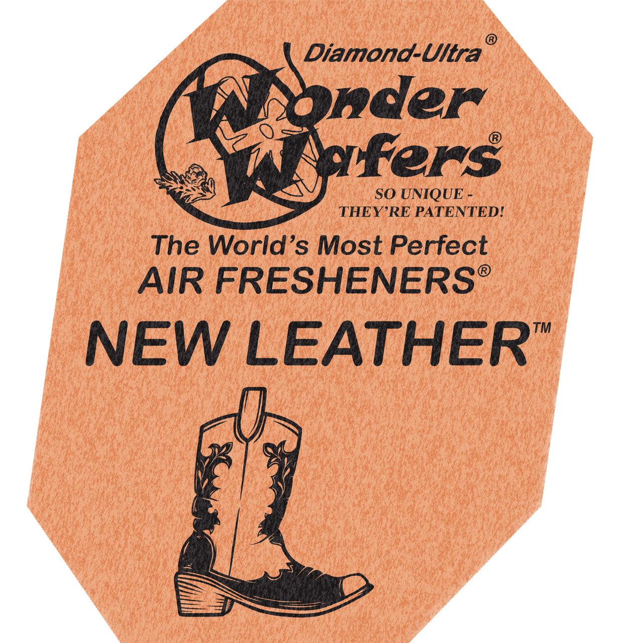 Ароматизатор у пластинці Wonder Wafers, 65 x 50 мм "Нова Шкіра" (New Leather)