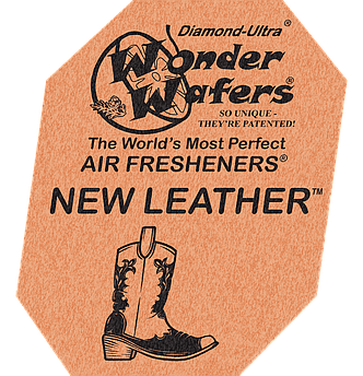 Ароматизатор у платівці Wonder Wafers, 65 x 50 мм "Нова Шкіра" (New Leather)