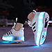 Роликові кросівки Led, що світяться, на 2 колесах у стилі Heelys, дитячі та підліткові, білі (RKL-03), фото 7