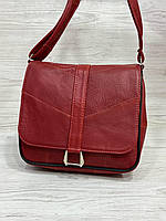 Женская сумка красная натуральная кожа 108020