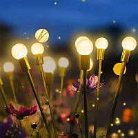 Декоративний садовий Світильник Ліхтар Світлячки 10LED на сонячній батареї колишаться для саду дачі дому