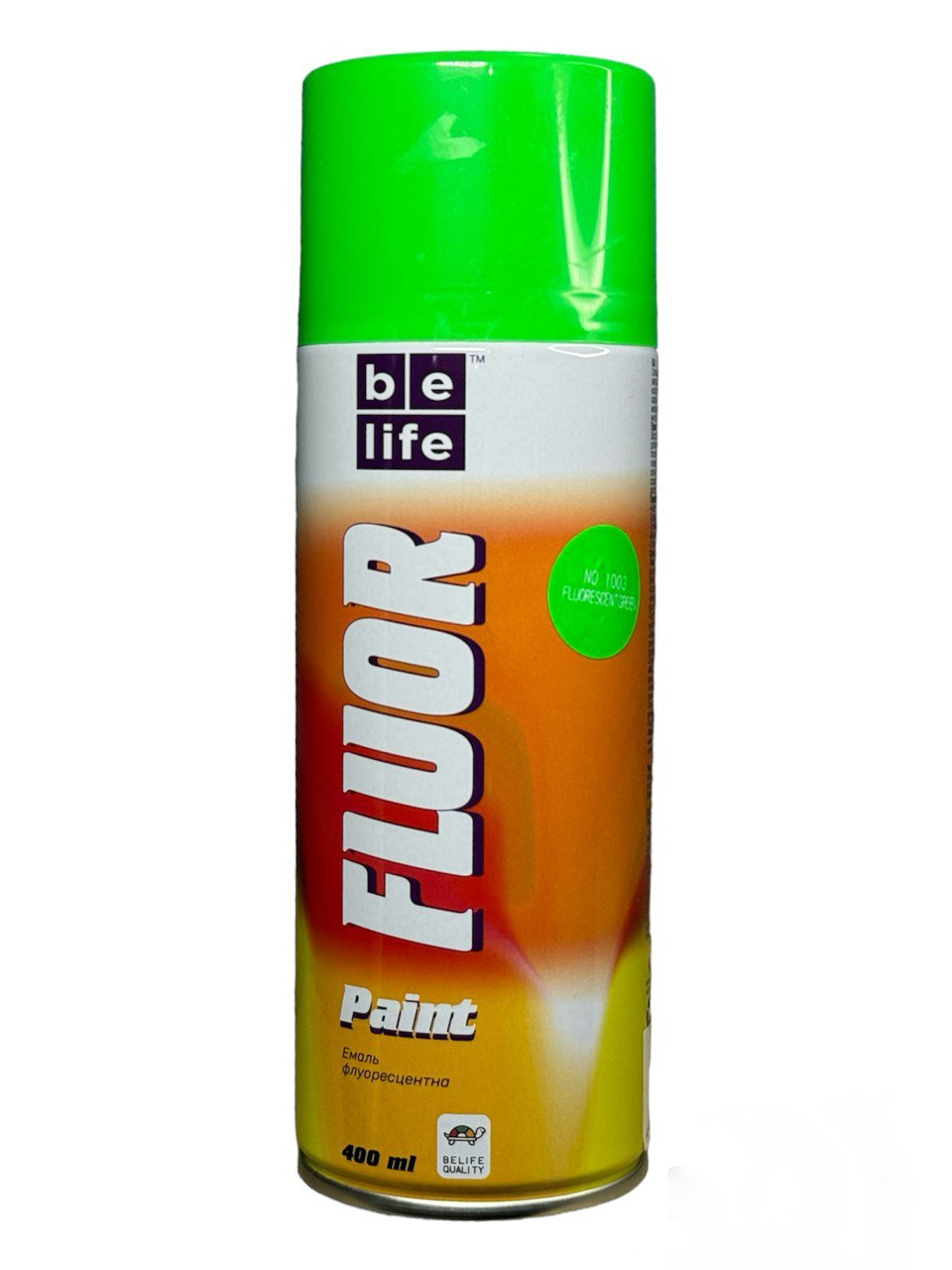 Аерозольна фарба Belife Fluor Paint 400 мл флуоресцентна зелена (1003)
