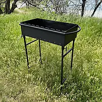 Мангал вуличний для барбекю для дому Універсальний Мангал зі знімними ніжками на 9 шампурів 3мм, фото 6