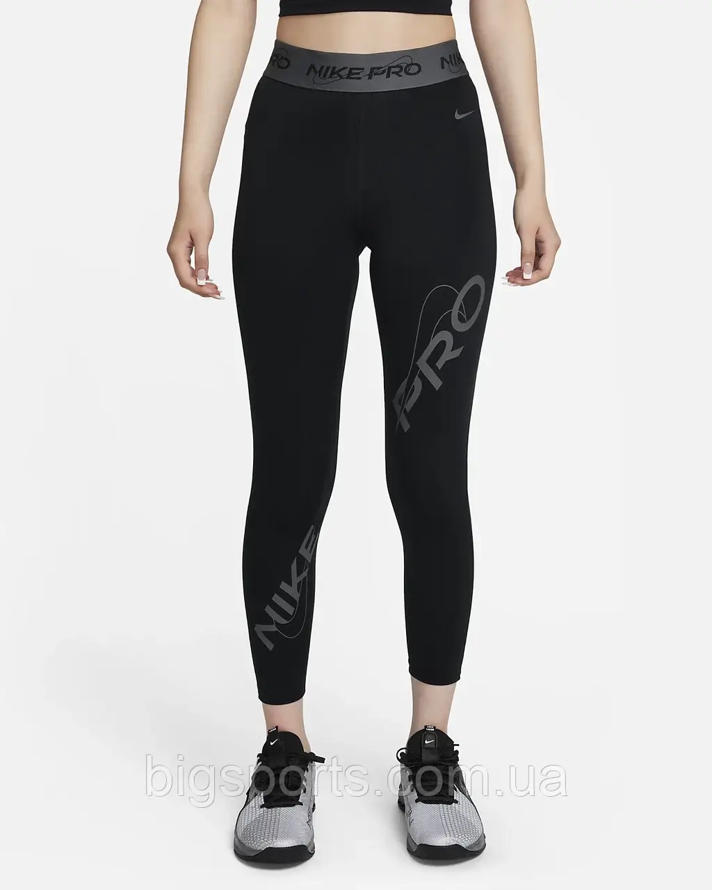 Леггинсы жен. Nike Pro DRI-FIT Mid-Rise Graphic 7/8 Tight (арт. FB5488-010)
