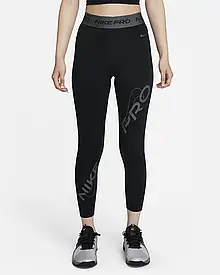 Леггинсы жен. Nike Pro DRI-FIT Mid-Rise Graphic 7/8 Tight (арт. FB5488-010)