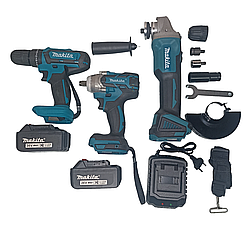Набір інструменту Makita 3 в 1 36V/6A Шурупокрут, Болгарка, Гайковерт