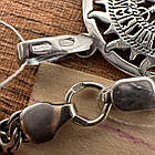 Срібний комплект кулон Вегвізир - Рунічний Компас та ланцюжок бісмарк 925 проба чорніння, фото 2