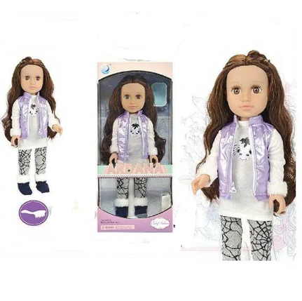 Стильна лялька Ardana "Модниця" Dolls with Love 45см живі оченята, подарункова упаковка. А 663 А, фото 2