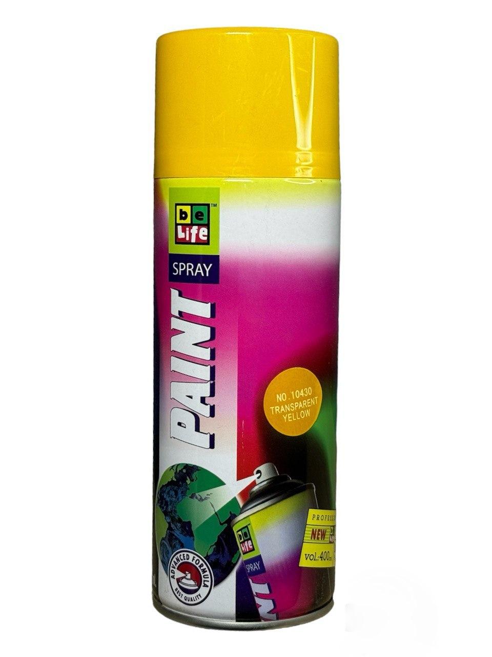 Аерозольний лак тонувальний BeLife Tint Varnish 400 мл жовтий (10430)
